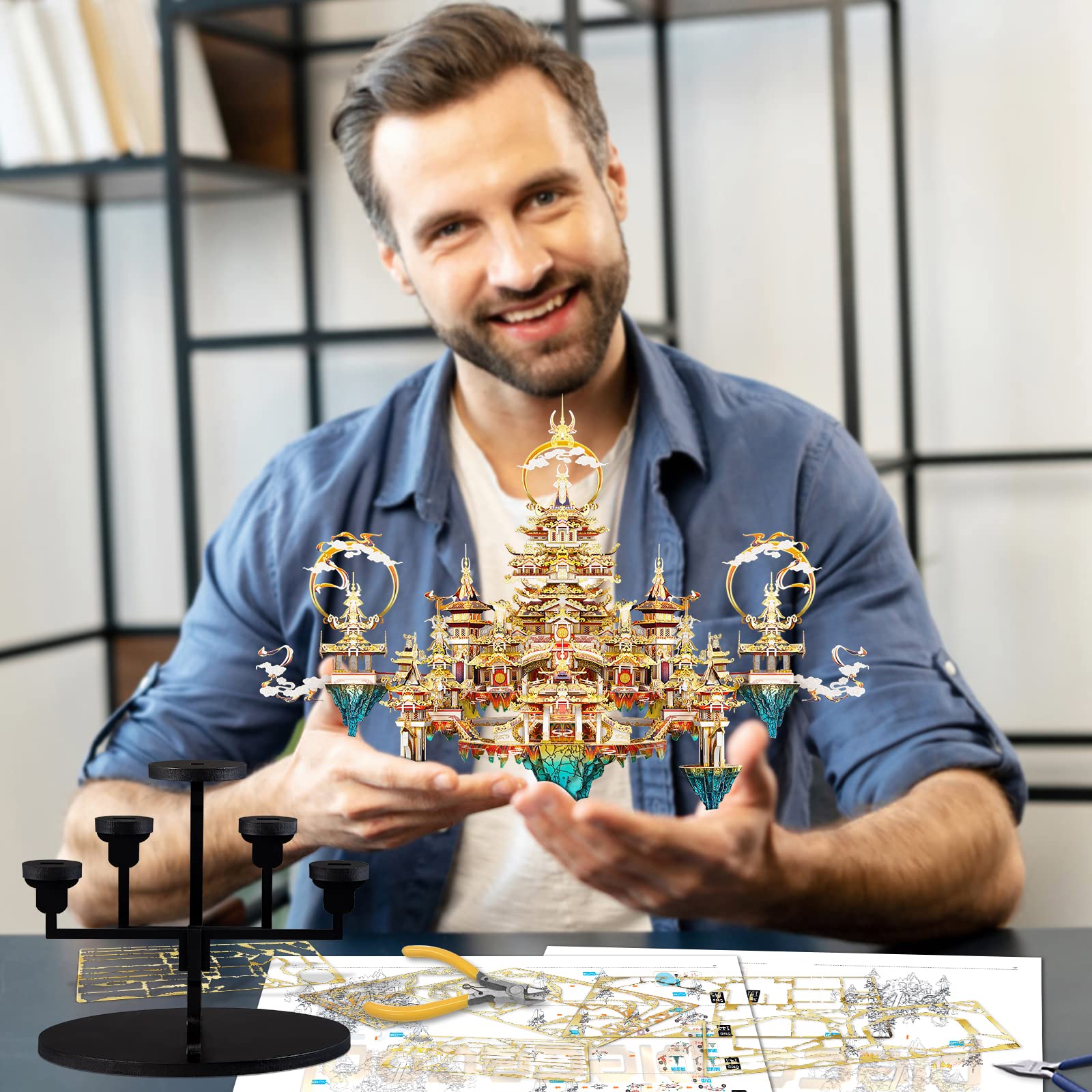 Amazon.com: Piececool 3D Metal Asian Puzzles Model Kits- LINGXIAO